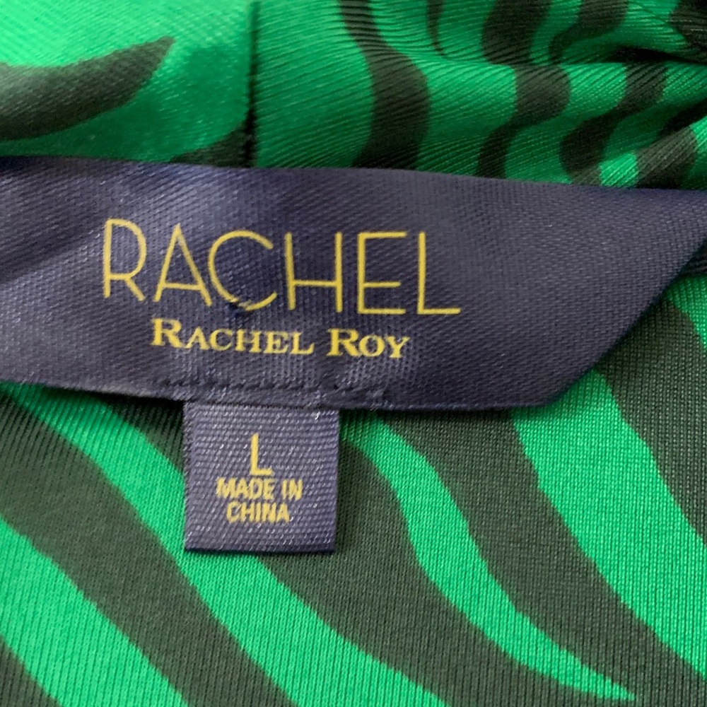 Green Zebra Print Wrap Dress - Picture 8 of 14
